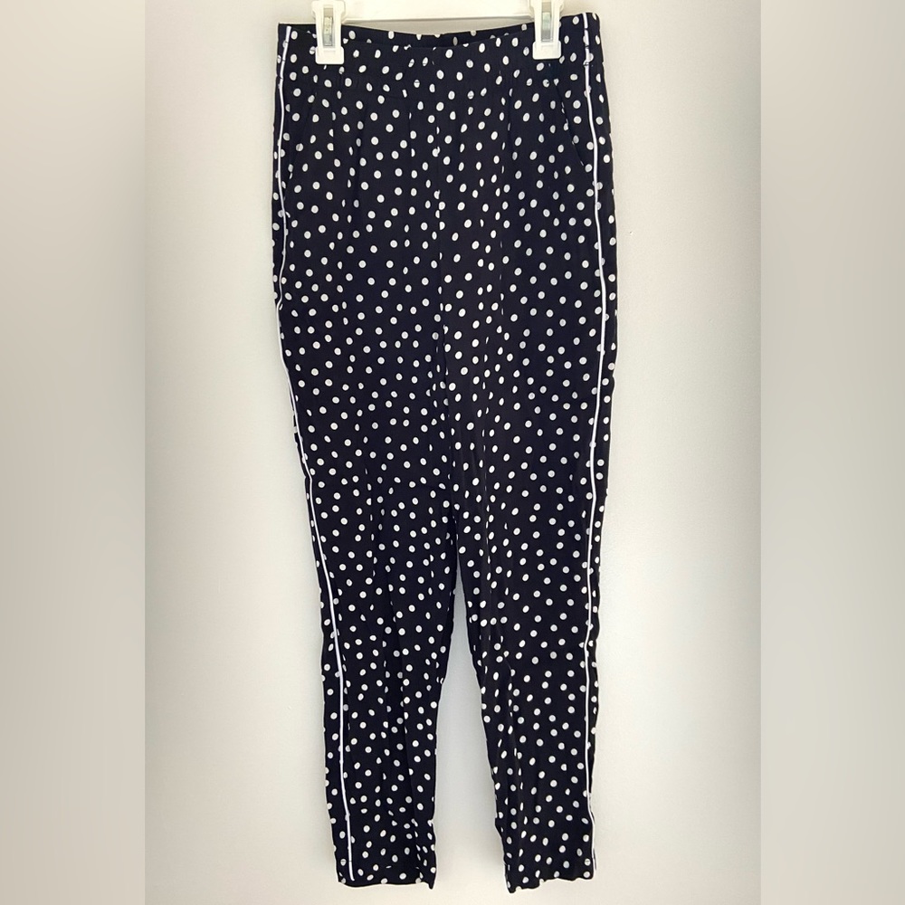 NWOT - Abercrombie and Fitch Navy Polka Dot Pull On Pants